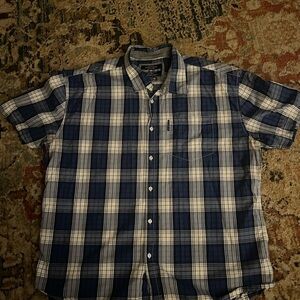 Ecko Unlimited Blue and White Plaid Casual Shirt